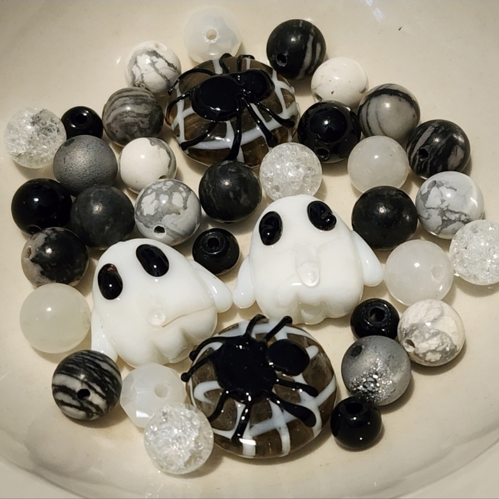 Beads Jewelry Making Halloween Ghost Spider Bead Soup Crafts Beading BC200‎